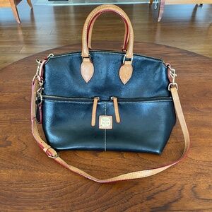 Dooney & Bourke Dillen Double Pocket Satchel Crossbody- genuine Italian leather